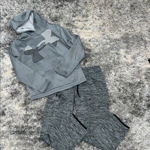 Boys Under Armour Charcoal Hoodie and Joggers Set